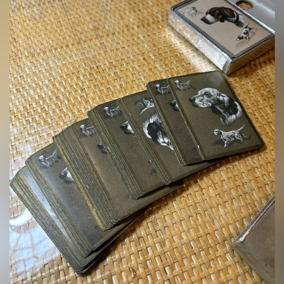 Vintage Congress dog hound playing cards set of 2 full decks! - Picture 7 of 8